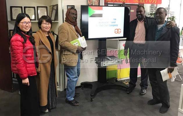 sudan customer visit us for french fries production line