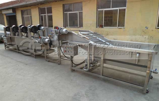 fruit vegetable washing and air drying machine sold to Korea