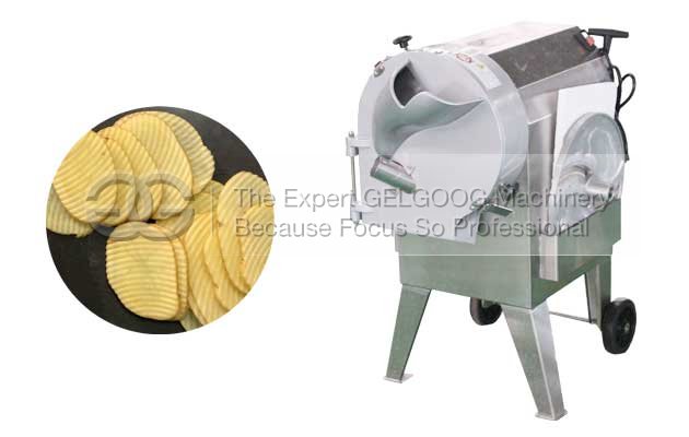 Corrugated Potato Chips cutting machine |Wave Shape Potato Cutter machine 