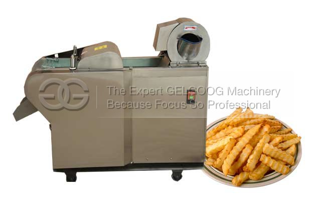 Crinkle fries cutting machine