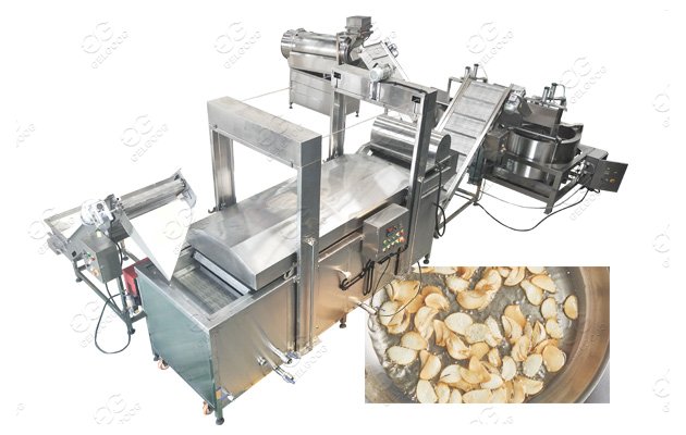 continuous garlic chips production line