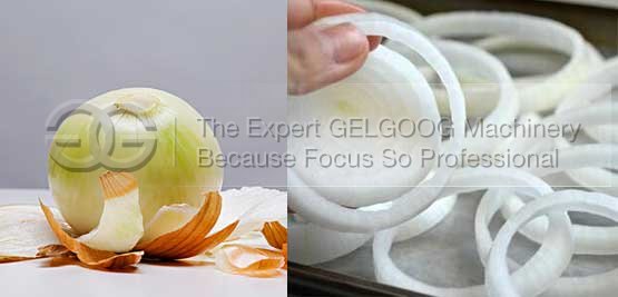 onion rings cutting machine