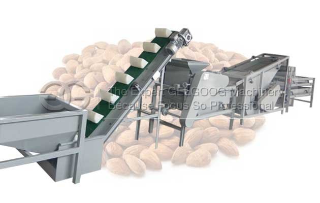 almond shelling and separating machine