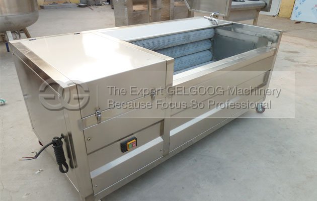 brush type fruit vegetable washing machine 