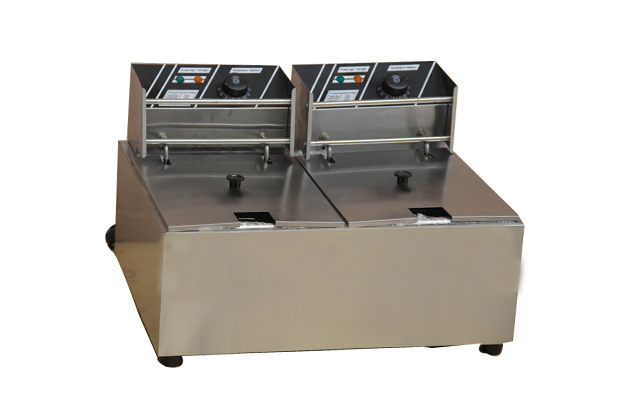 double tanks deep fryer machine