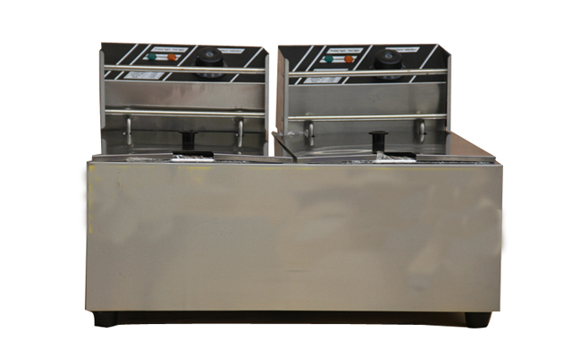 Double Tank Double Baskets Nigerian Chin Chin Frying Machine