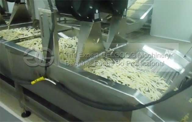 French fries processing line