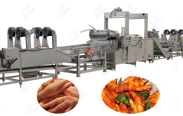 Fried Chicken Feet Frying Machine Chicken Paws Frying Line