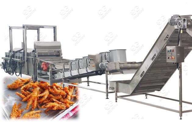 Fried Chicken Feet Frying Machine Chicken Paws Frying Line