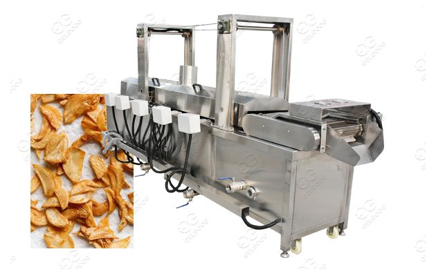 automatic garlic chips frying machine