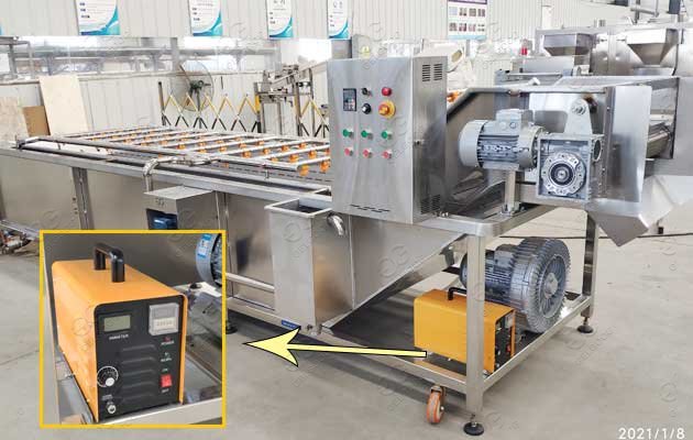 Fruit washing and Drying line With Chlorine Water Sanitize Function